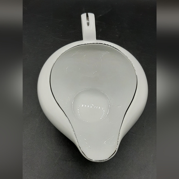 Creative Fine China Japan 1014 PLATINUM STARBURST Covered Sugar Bowl & Creamer - Picture 8 of 10